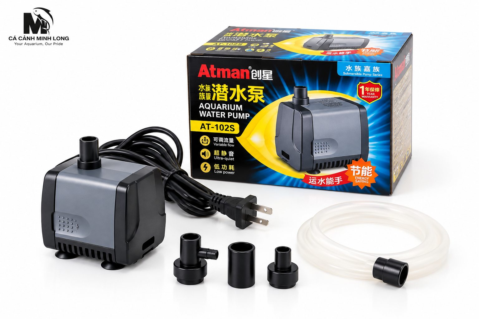 Máy Bơm Atman 102S – 103S – 104S – 105S – 106S – 107S Chính Hãng Cho Bể Cá